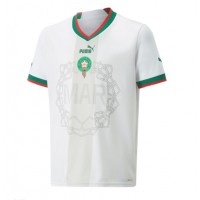 Marokko Fußballbekleidung Auswärtstrikot WM 2022 Kurzarm
